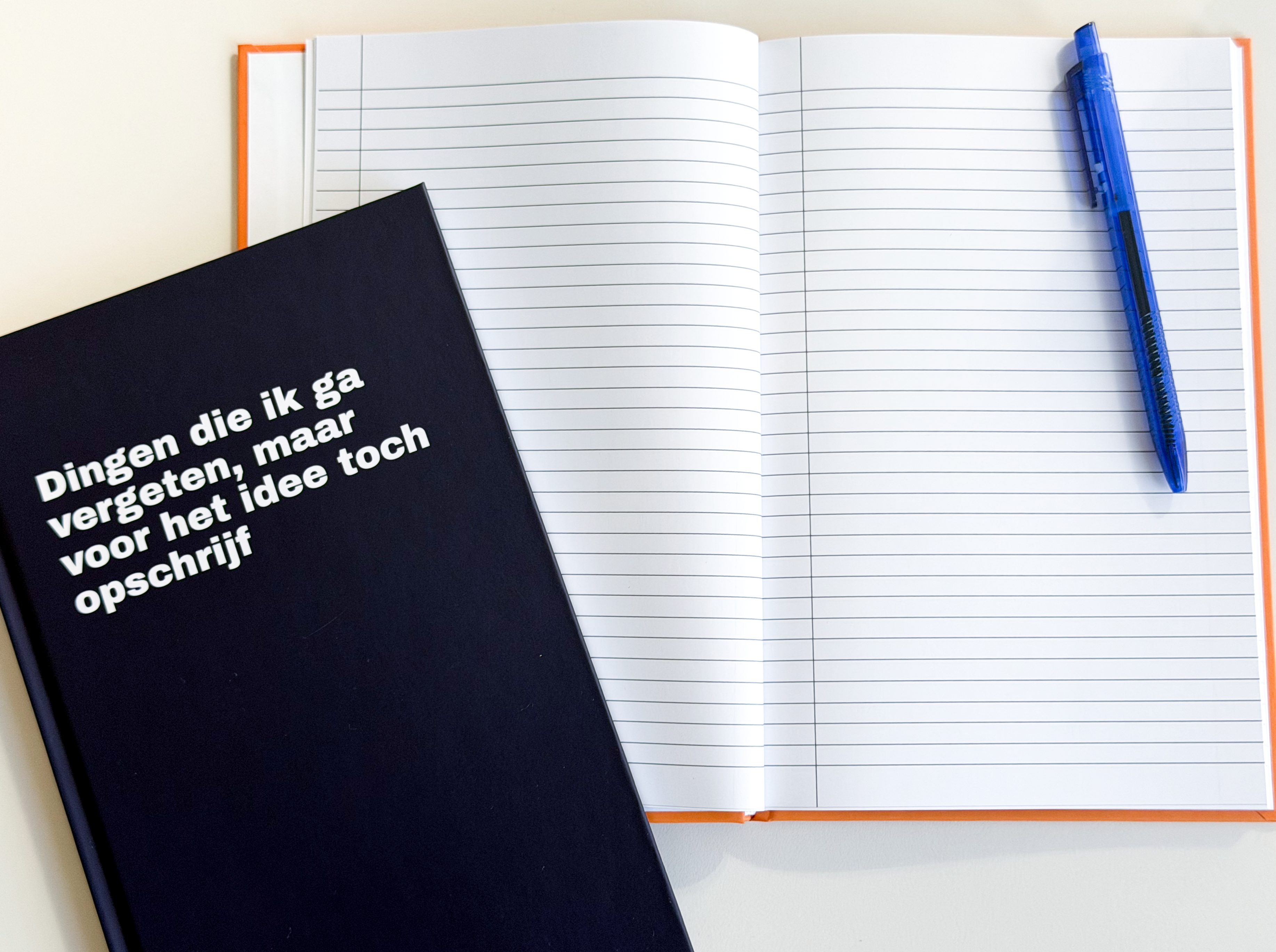 Notitieboek "Dingen die ik ga vergeten, maar voor het idee toch opschrijf"